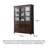 American-Style Vintage Mahogany Bookcase With Glass Doors And Three Shelves