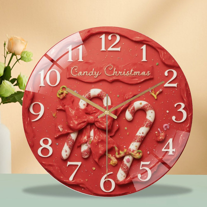 Horloge murale en verre 12 po