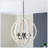 Ceti 6 - Light Iron Globe Chandelier