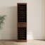 Armoire à vin modulaire en noyer brun de 28 bouteilles, parfaite pour le rangement et la présentation de la maison avec un design élégant.
