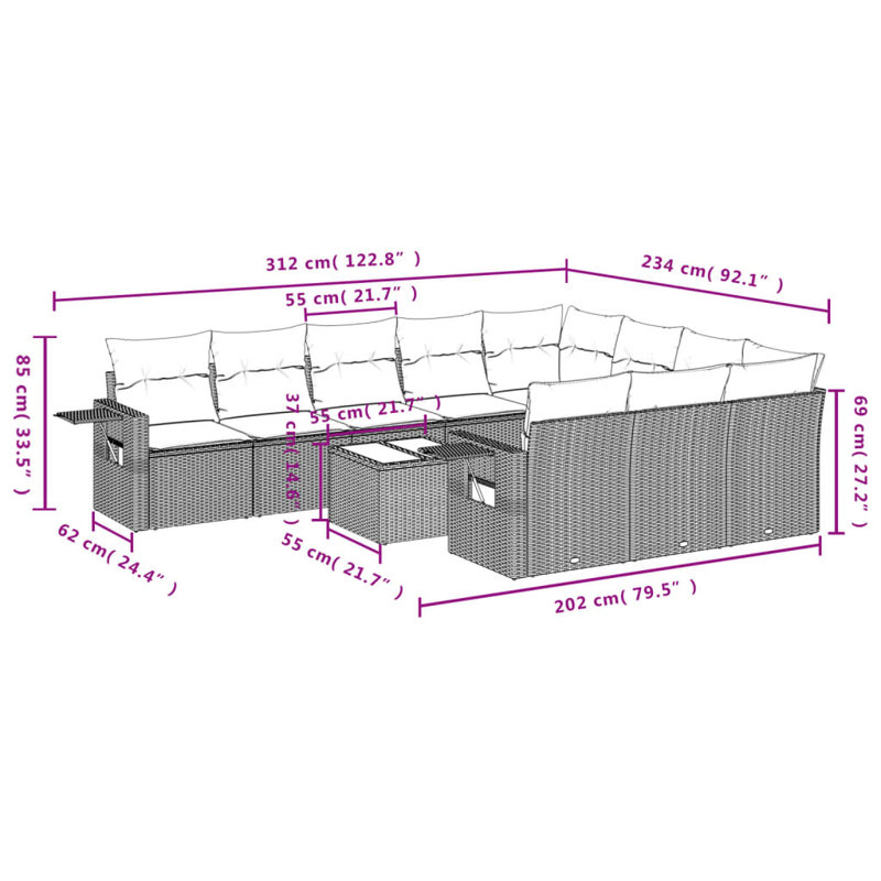 Vidaxl Garden Sofa Set