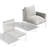Cloud 4-Person Outdoor Seating Set – Thick Cushions & Removable Arm Pad-967933682