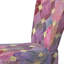 Chaise d'appoint décorative en velours rose et or à paillettes abstraites