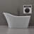 59" x 28" Freestanding Soaking Acrylic Bathtub with Reversible Drain-50499987