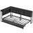 Corner Bed Frame with Bookcase Storage and PU Upholstered, Twin Daybed with 2 Drawers and Charging Station-258402887