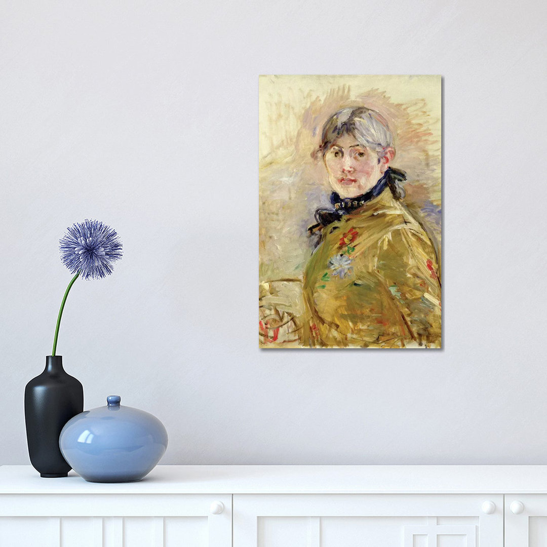 Self Portrait, 1885 by Berthe Morisot - Wrapped Canvas Painting