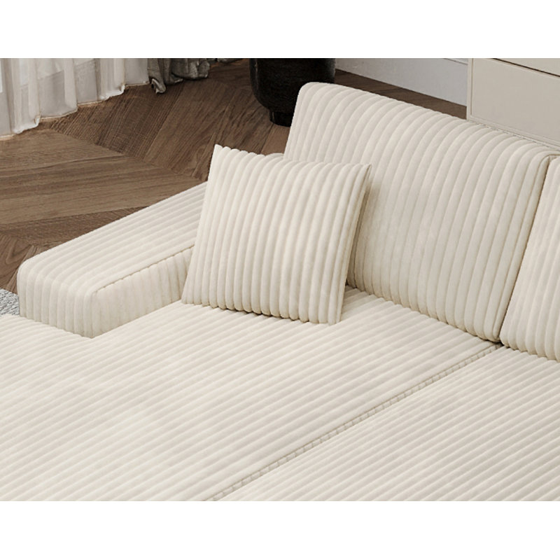 Canapé-lit Corduroy, Beige