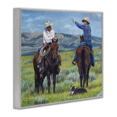 Cowboy Logic Scene Framed Giclee Art by David Graham