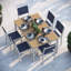 Travira Stacking Powder Coated Aluminum Outdoor Dining Side Chair-1615371653