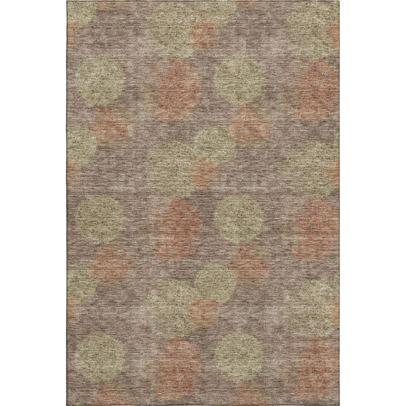 Premium Machine Washable Prisco Brown Rug, Rectangle 8' x 10'