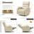 Triple Motor Rocker Power Recliner with Power Headrest & Extended Footrest, Infinite Position, Faux Leather-1392779876