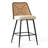 Upholstered 26.5" Rattan Counter Stool