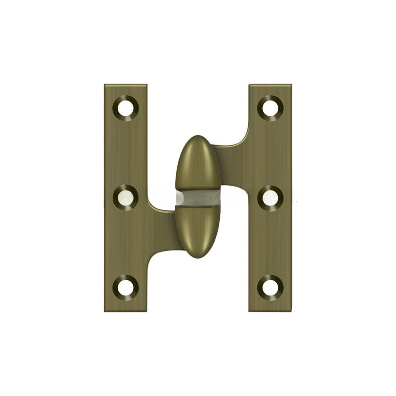 Butt Bearing Hinge, Antique Brass
