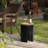 18.3'' H Round Outdoor Side Table, Modern Patio Accent Table with Arched Base