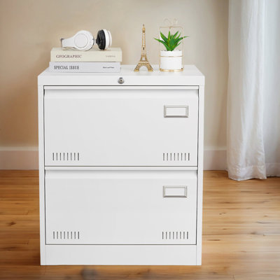 Wide 2/3-Drawer Lateral Filing Cabinet With Lock– Widened Drawers, Folding Keys, And Enhanced Safety Features by Livego