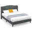 Grand lit plateforme tapissier Firmina