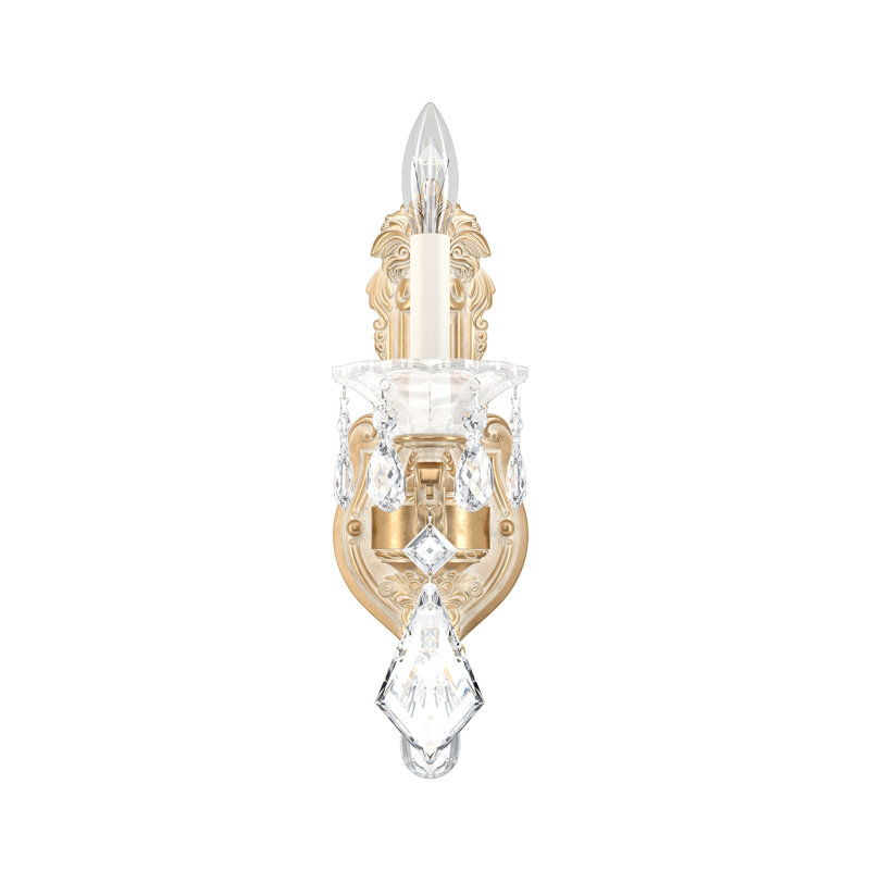 La Scala Candle Wall Light, Heirloom Bronze, Handcut Clear