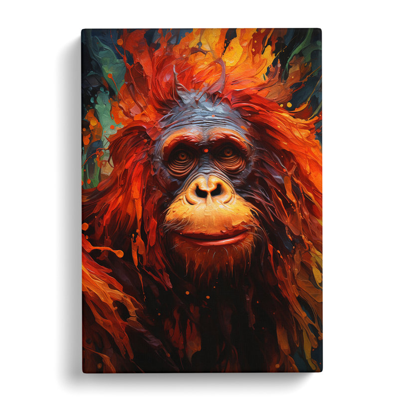 Orangutan Dadaism No.2 - Wrapped Canvas