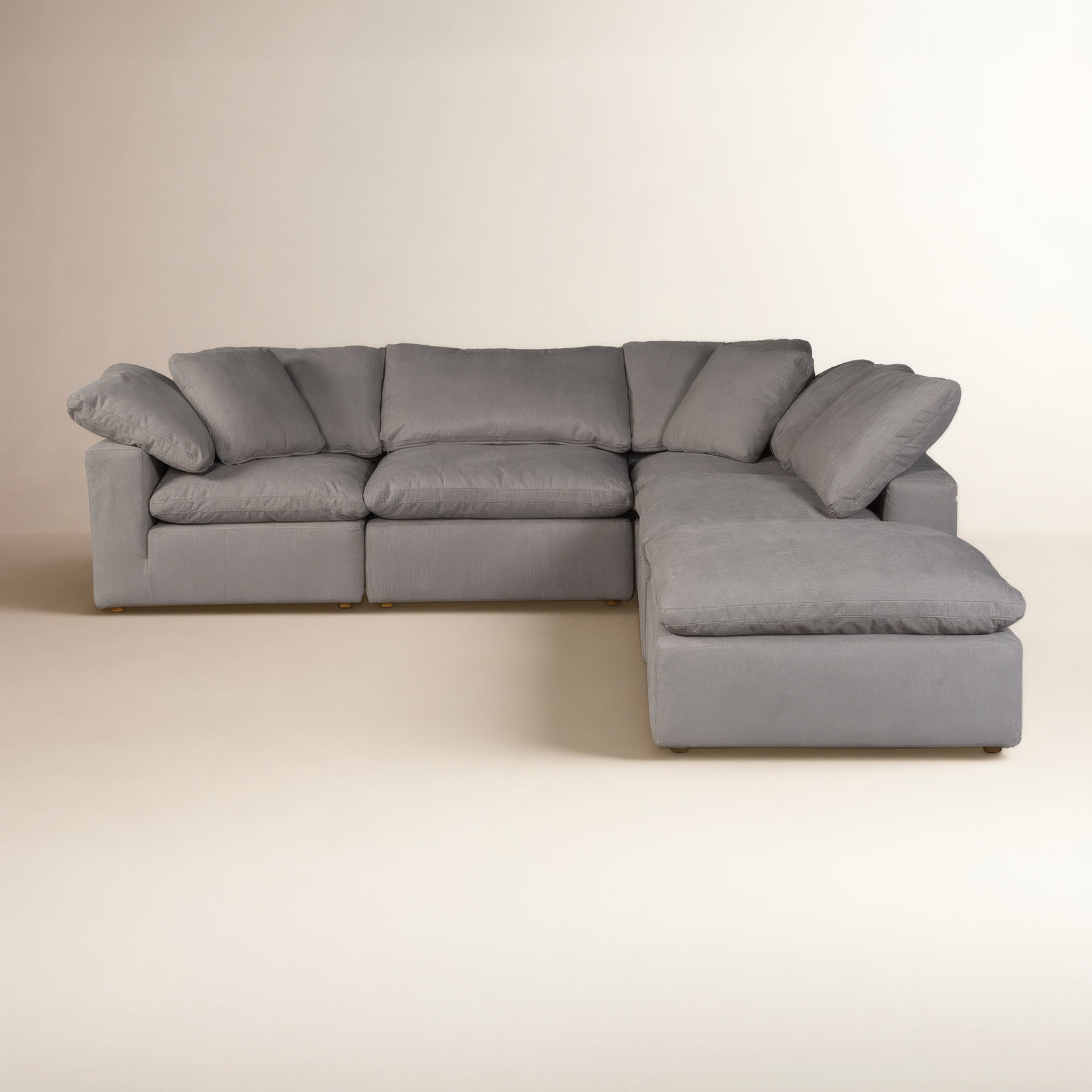 Armand 5 - Piece Performance Fabric Modular Sectional, Gray