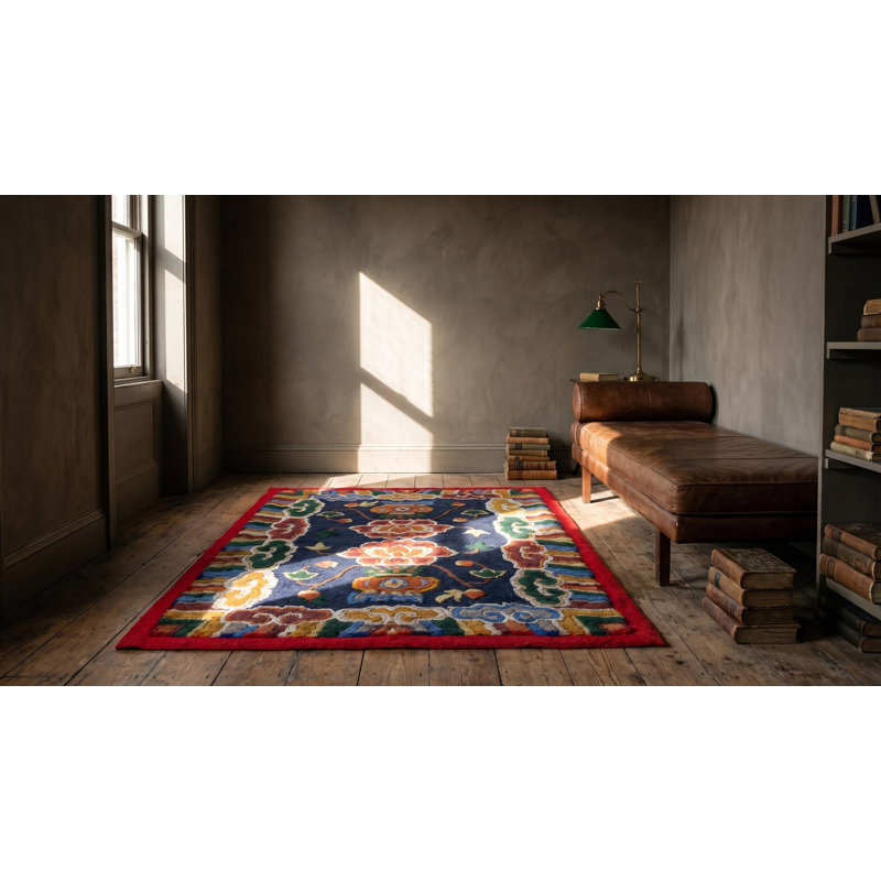 Ensemble de tapis de cheval de selle chinois Blue Rare