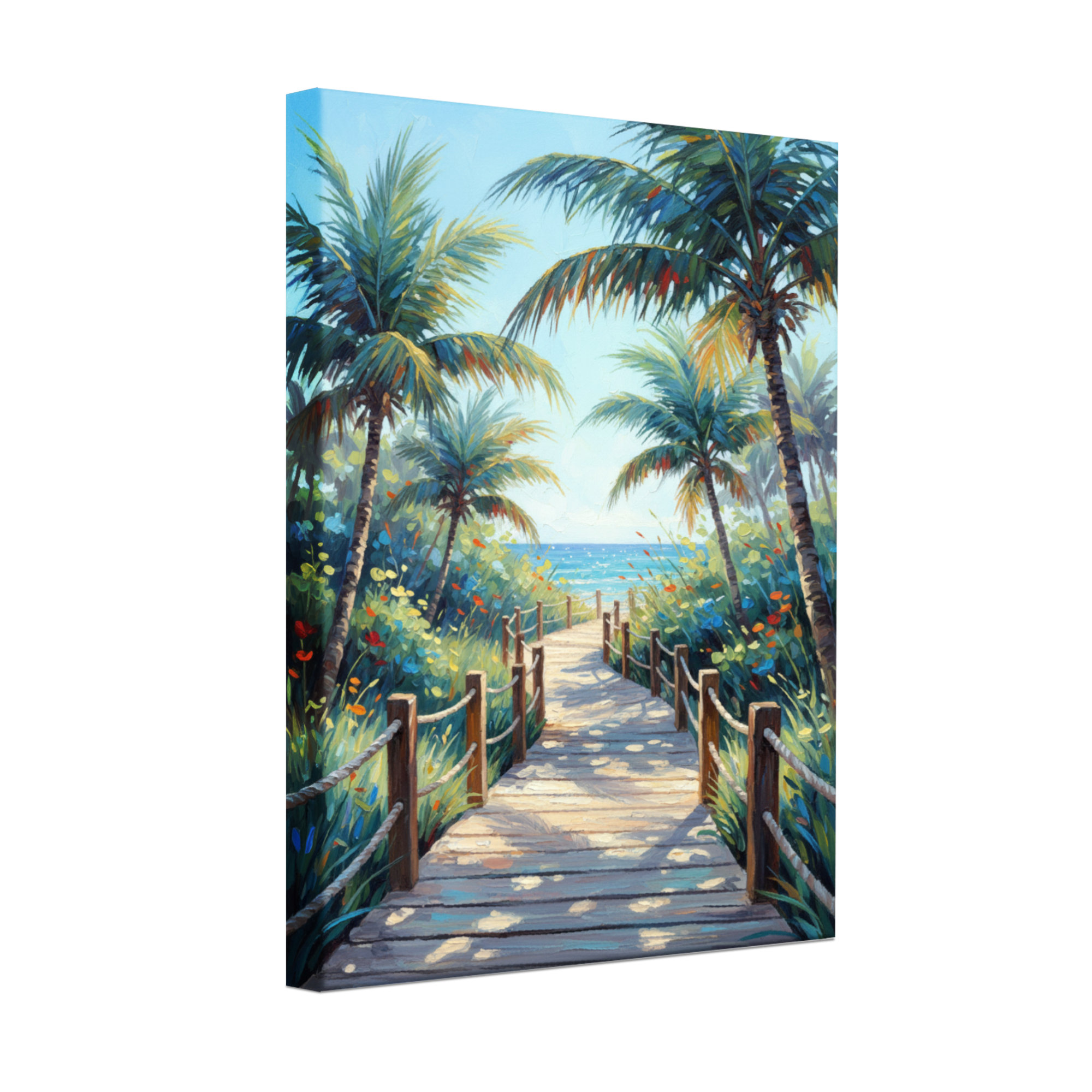 Bay Isle Home™ Plants & Flowers Tropical Pathway Palm Trees Ocean View ...