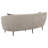Aura Beige Upholstered Curved Sofa