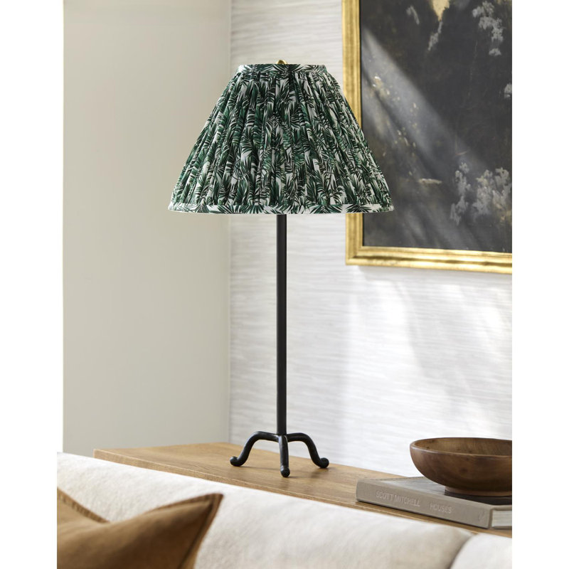 Dani Table Lamp, 28.75"H x 16"W x 16"D, Green Leaves