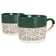 Nicola Spring - Dipped Dash Stoneware Coffee Mugs - 450ml
