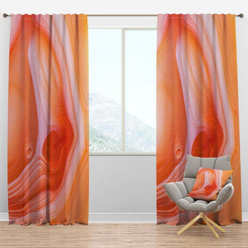 Panneau de rideau simple semi-diaphane avec passe-tringle Minute Agate, l 52 po x L 120 po