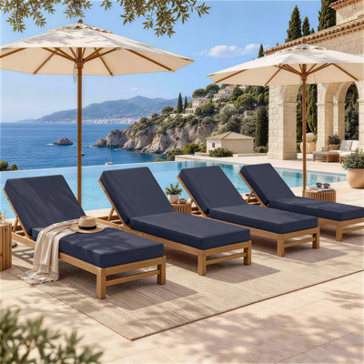 Coussin de chaise longue d'extérieur 4 po Coussins de chaise longue l 21 po x L 72 po