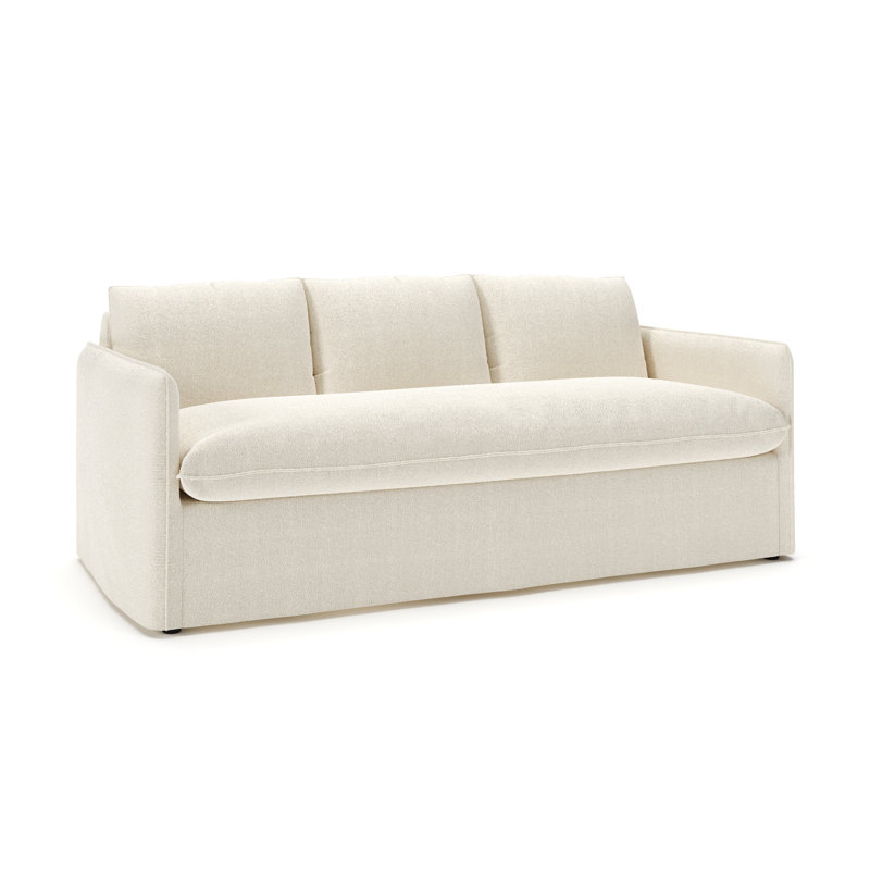 Canapé de 83 po Bellatrix, Tissu performance bouclé Davis Pearl