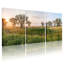 Ensemble de 3 tableaux sur toile représentant un coucher de soleil dans un champ, pour la décoration du salon, de la chambre et de la maison.-129073689