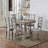Dining Table Gray Color Diamond Wood Grain Pattern 1Pc Table