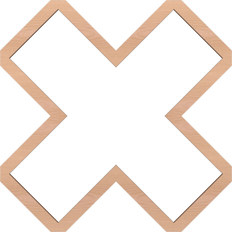 Charpente de plafond décorative Fowler, Aulne, H 29,87 po x l 29,87 po x P 0,375 po