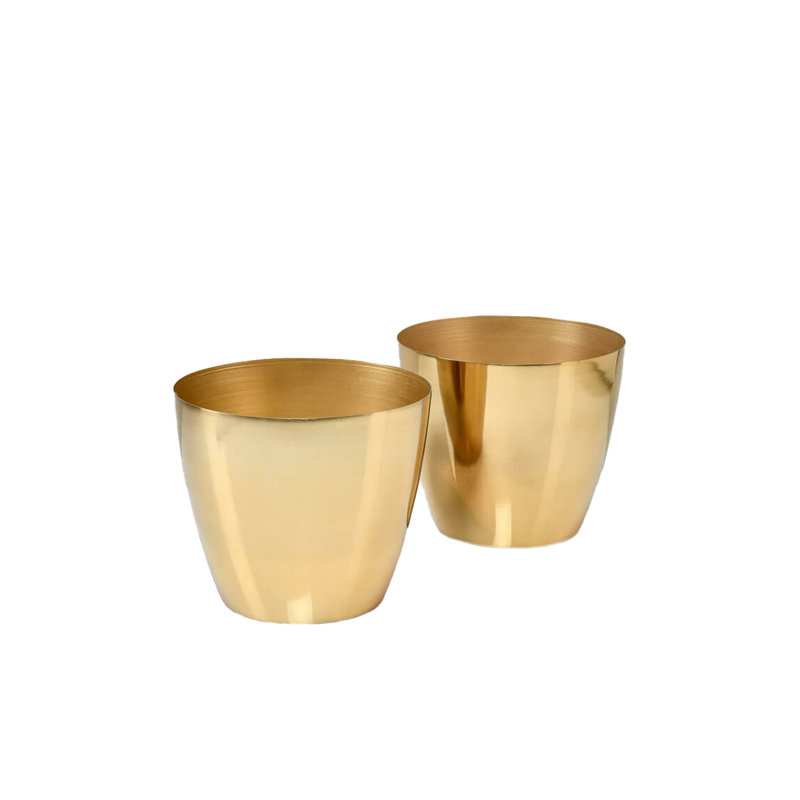 Dawoud Metal Cachepot, Gold, 2