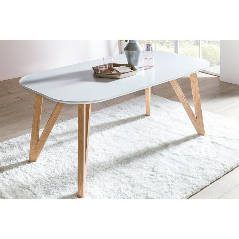Madalyn Oval Dining Table, White
