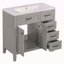 Meuble-lavabo 36 po avec lavabo, armoire de salle de bain avec tiroirs, structure solide et panneau de fibres à densité moyenne-118592889