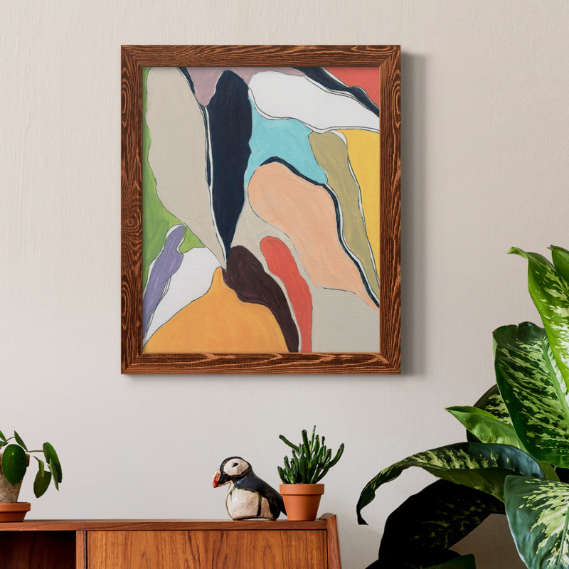 Botanical II Revisit - Peinture sur toile encadrée, H 24 po x l 18 po x P 1,5 po, Cadre en érable
