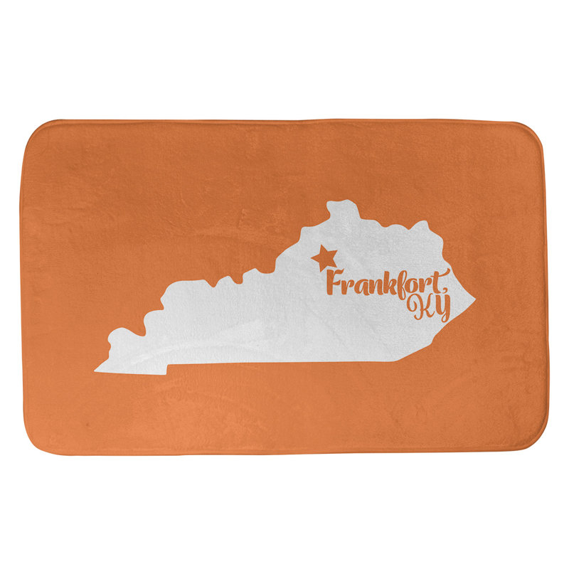 Tapis pour salle de bain frankfort kentucky, l 21 po x L 34 po, Orange
