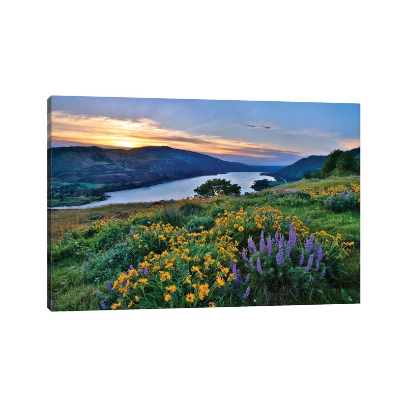 USA, Oregon. View Of Lake Bonneville At Sunrise. by Jaynes Gallery - Print on Canvas, Wrapped Canvas