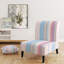 Fauteuil de chambre en velours bleu et blanc