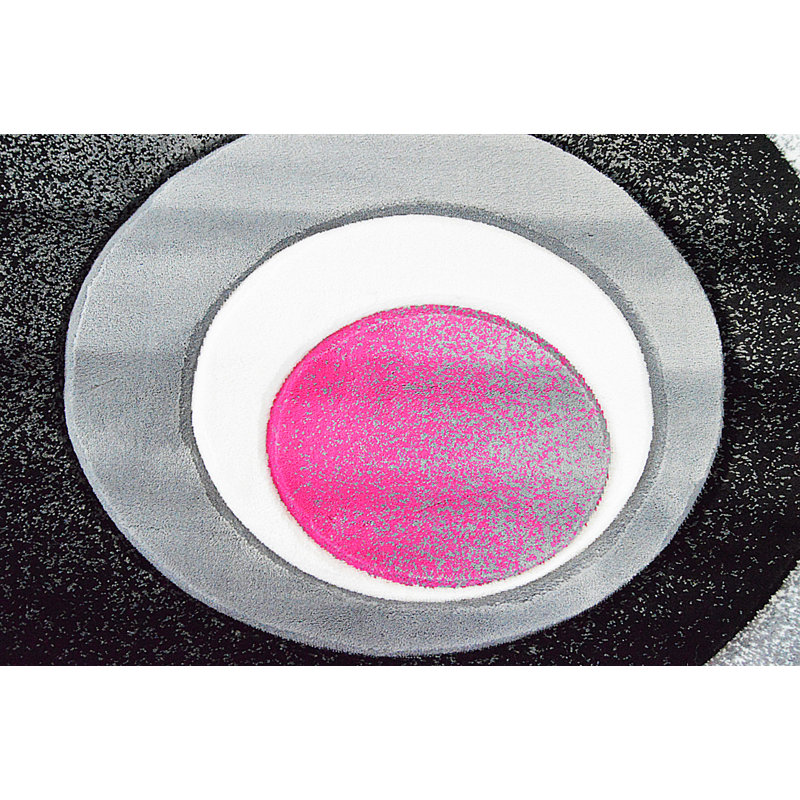 Tapis rose / gris / noir Walter, Tapis de couloir 2 pi 2 po x 7 pi 4 po