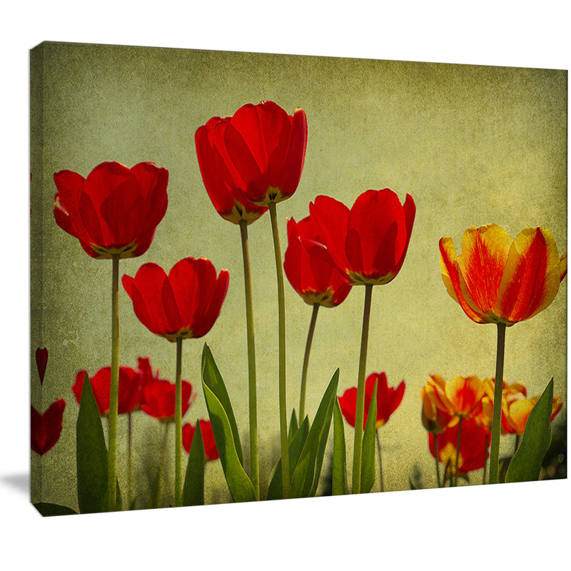 " Grunge Flowers Background ", 12" H x 20" W