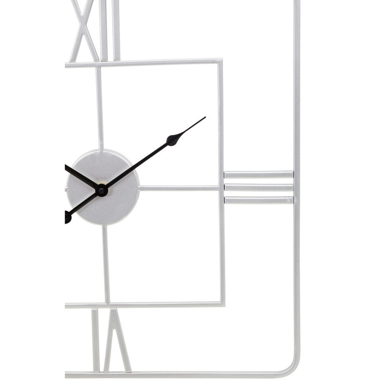 Braelynn Metal Wall Clock, Silver