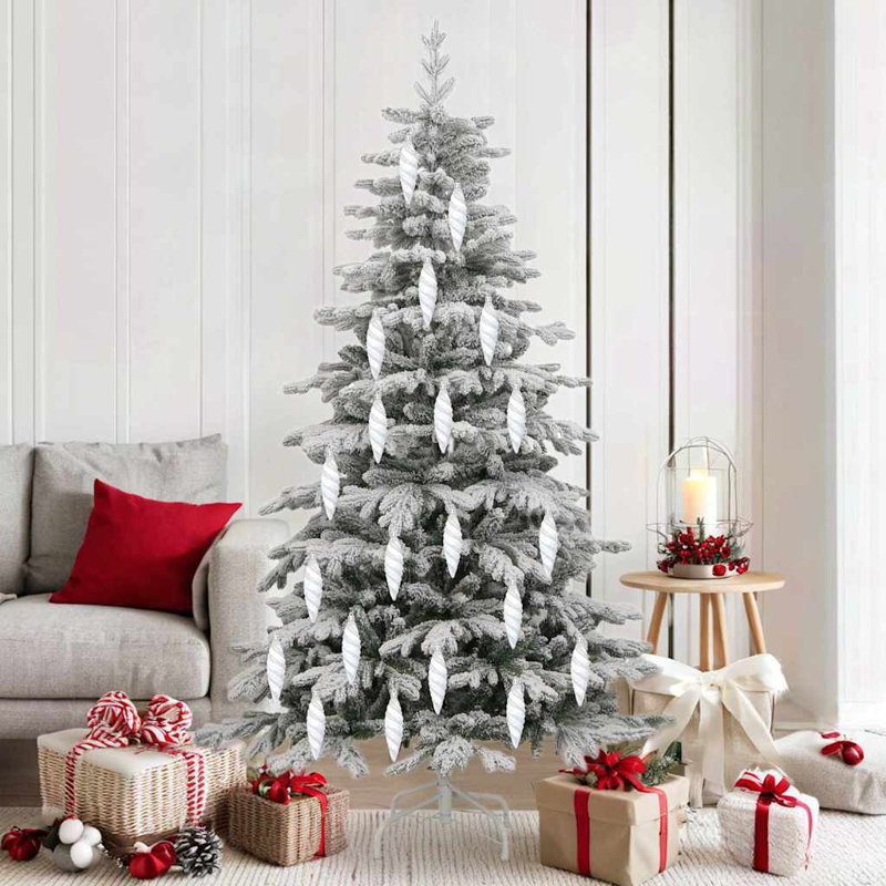 vidaXL Christmas Spiral Shape Ball, White