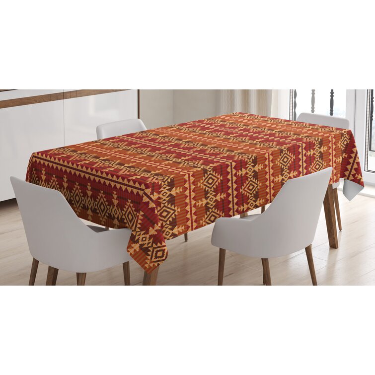 Rectangle Damask Polyester Tablecloth