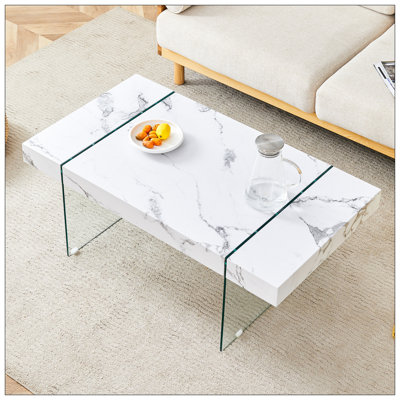 43.3"x23.6"  Coffee Table with Tempered glass legs