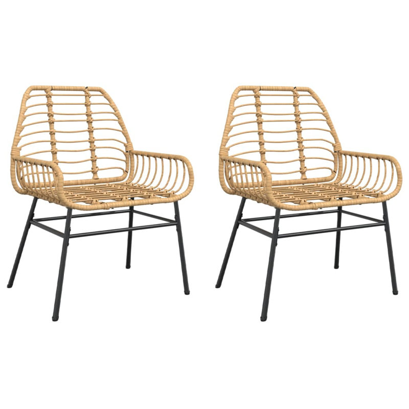 Alixe Patio Dining Accent Chair, Brown