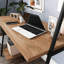 Bureau avec rehausse, finition brune
