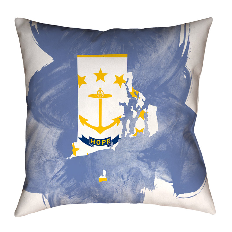 Housse de coussin en fausse lin à double face rhode island, 20 po x 20 po, Bleu